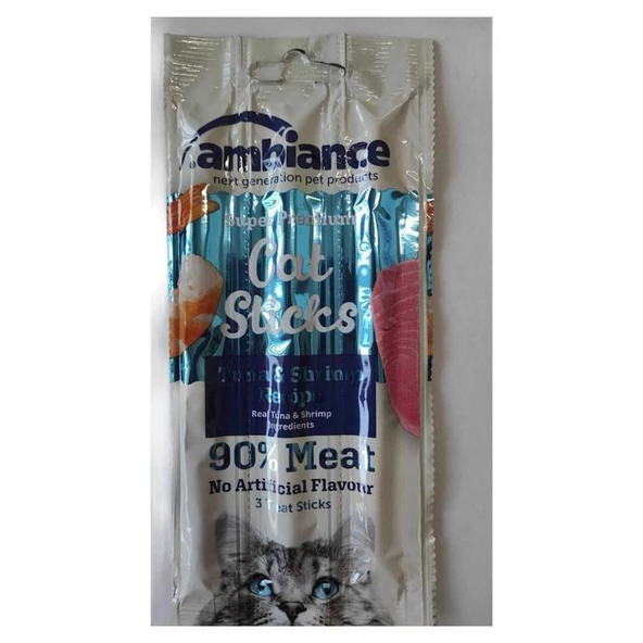 Ambiance  Sticks Ton Balıklı Ve Karidesli Kedi Ödül Çubukları 3x5 Gr