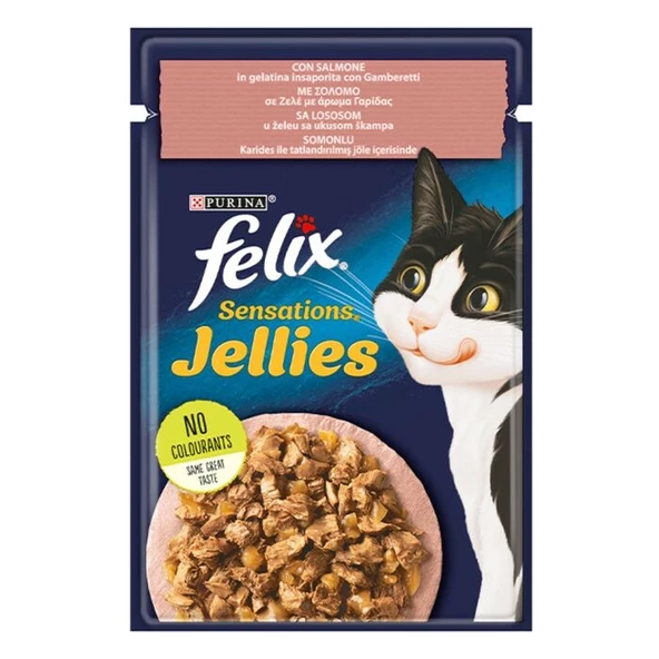 Felix  Yaş Kedi Maması Sensation Somon & Karidesli 85 Gr