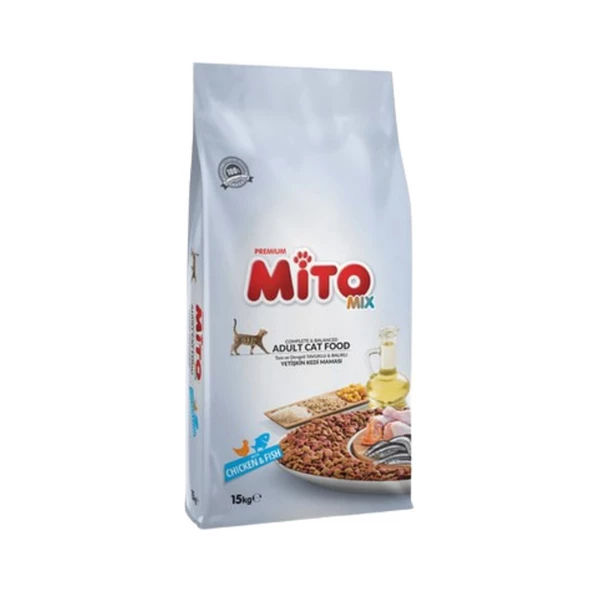 Mito  Mix (Tavuklu Balıklı) Yetişkin Kedi Maması 500 Gr ürün görseli 1