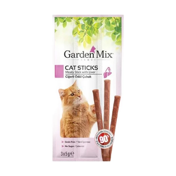 Gardenmix  Garden Mix Cat Stıcks Ciğerli Ödül Çubuk