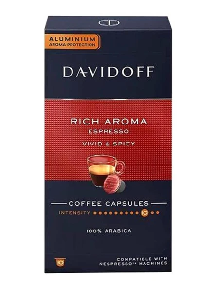 DAVIDOF KAPSÜL KAHVE  RICH AROMA ESPRESSO 10LU X 5,5: 55GR