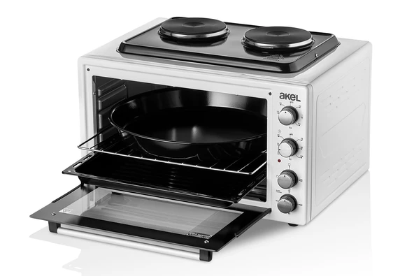 AF952O AKEL MAXİ TERMOSTATLI 2 HOT PLATELİ FIRIN - BEYAZ - 2