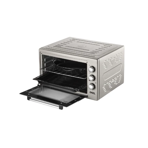 Akel Lambalı, Termostatlı, Tavuk Çevirmeli, Çift Tepsili 38 Litre Midi Fırın Af381l - 3