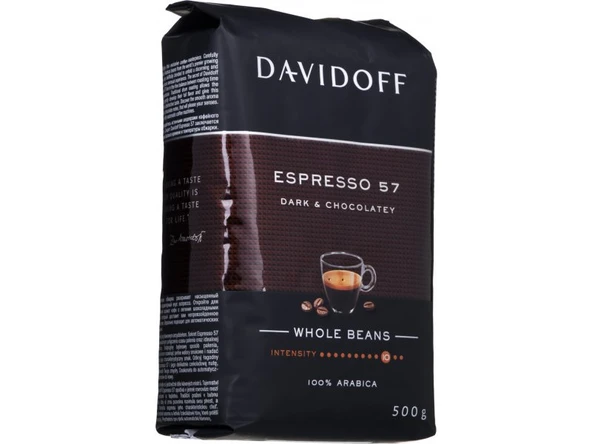 DAVIDOF ÇEKİRDEK KAHVE ESPRESSO 57  DARK & CHOCOLATEY 500GR