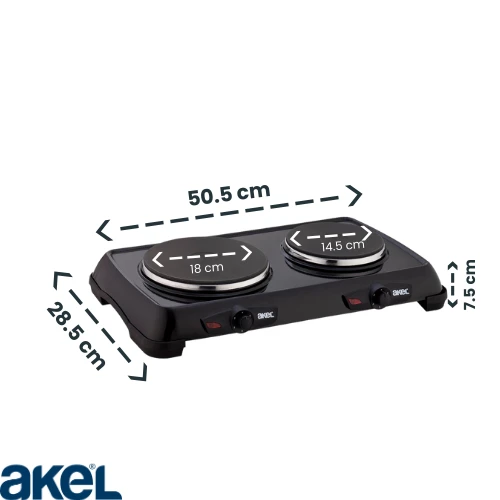 AKEL AP526-SİYAH ÇİFTLİ PLATE - 8