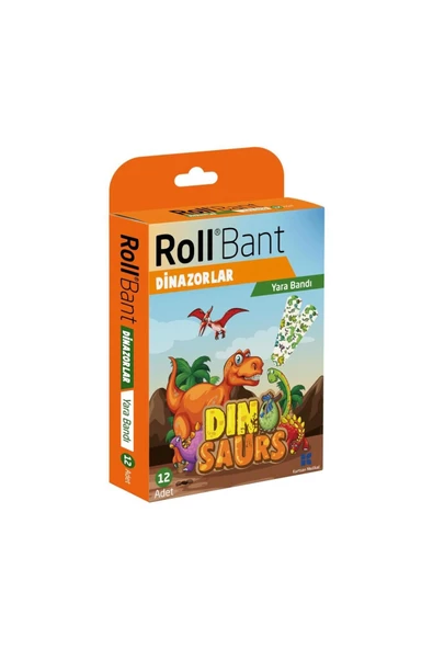 Roll Bant Yara Bandı Dinozorlar 12'li