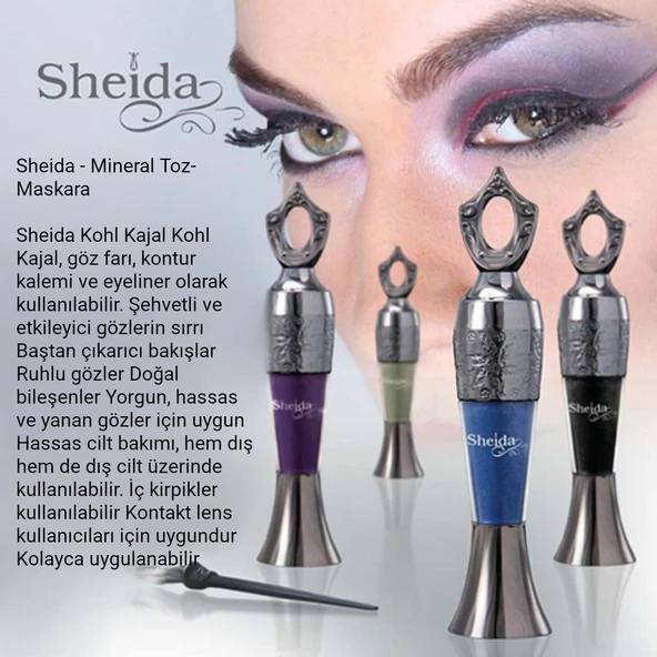 Sheida Sürme Kohl Powder Siyah - 2