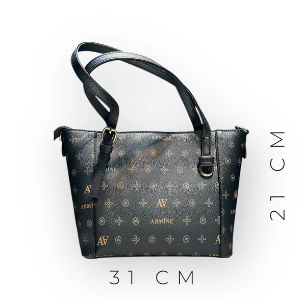 Armine Kartlık ve Bileklik Hediyeli El Ve Kol Çantası Suni Deri Bayan Omuz Çantası VS.BLKT.0059 - Resim 2