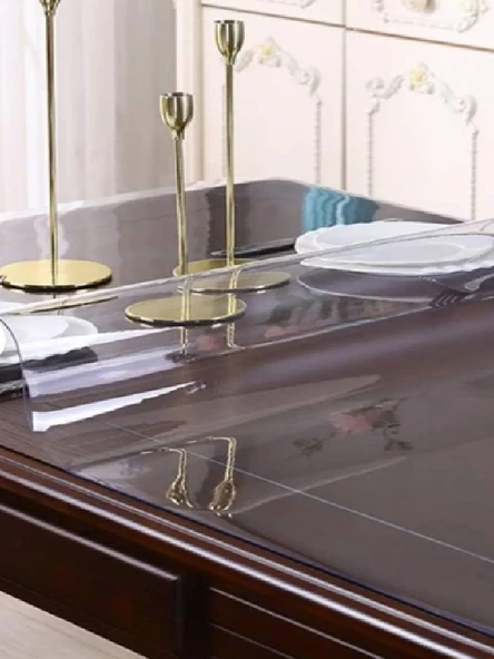 BAYRAMOĞLU 1.4 mm. 80X130. Yaza özel 50x70 pvc dantelli runner hediye - Resim 6