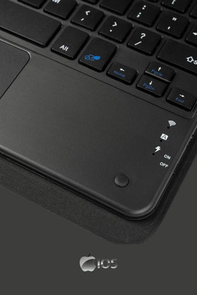 iPad Pro 13 2024 Uyumlu Fuchsia Savvy Touch Padli Bluetoothlu Klavyeli Standlı Tablet Kılıfı - Resim 4