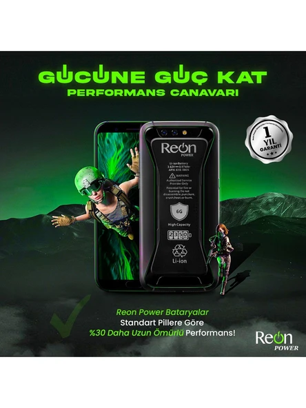 Reon Apple iPhone 11 Batarya Çift Devre Korumalı Yüksek Amper 3580 mAh - 5