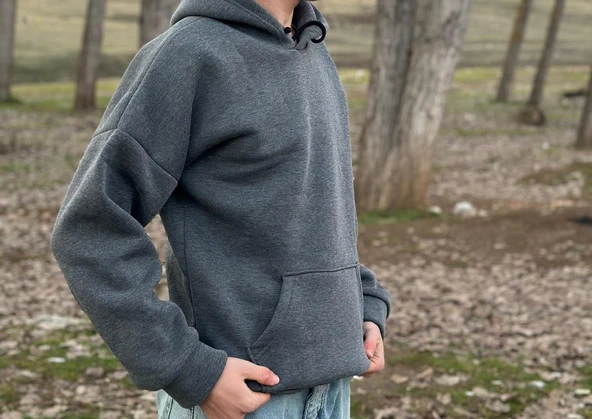 baskısız sweatshirt