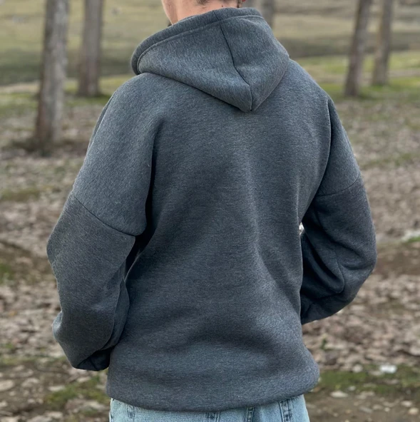 baskısız sweatshirt - 2