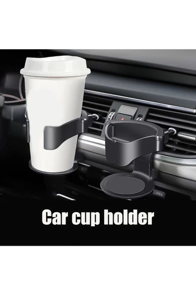 Araç İçi Havalandırma Izgarası Şişe ve Bardak Tutucu Siyah ONP820 - 2