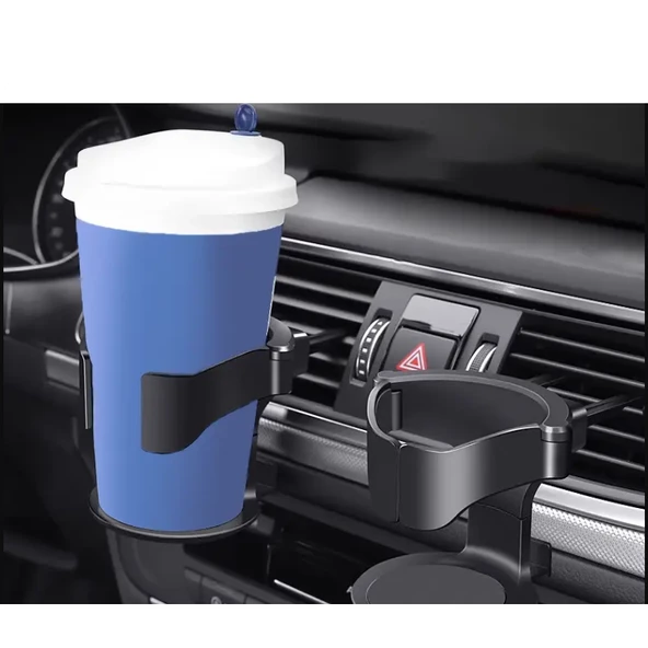 Araç İçi Havalandırma Izgarası Şişe ve Bardak Tutucu Siyah ONP820 - 7