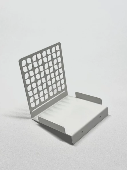 Banyo Tuvalet Peçete Tutucu, Beyaz Peçete Askılığı, Metal Peçetelik Beyaz - 2