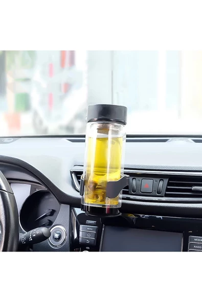 Araç İçi Havalandırma Izgarası Şişe ve Bardak Tutucu Siyah ONP820 - 5