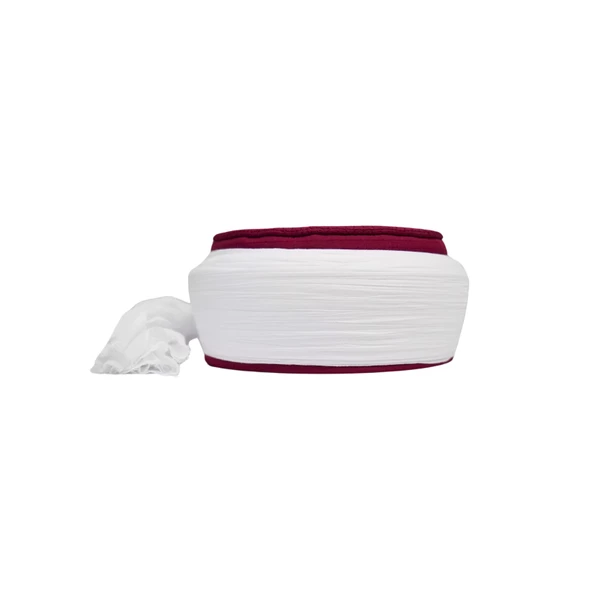 Taylasanlı Sarık-Beyaz Kumaş-Bordo Takke-Yuvarlak Sarım-Nali Şerif-5 metre - 2