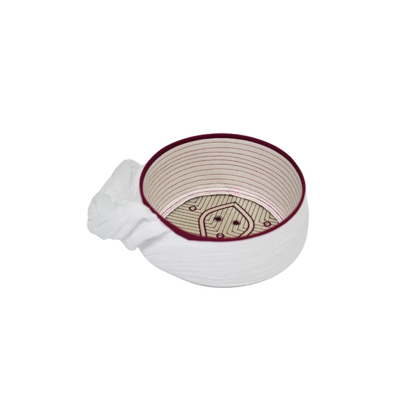 Taylasanlı Sarık-Beyaz Kumaş-Bordo Takke-Yuvarlak Sarım-Nali Şerif-5 metre - 6