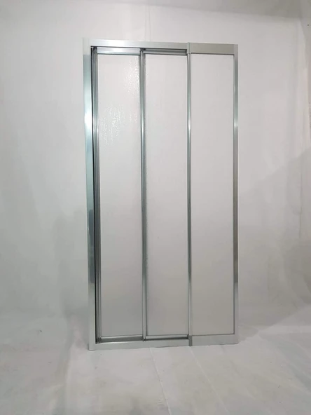 Teknesiz Mika Camlı Duşakabin 1 Sabit 2 Sürgülü ND416 - 2