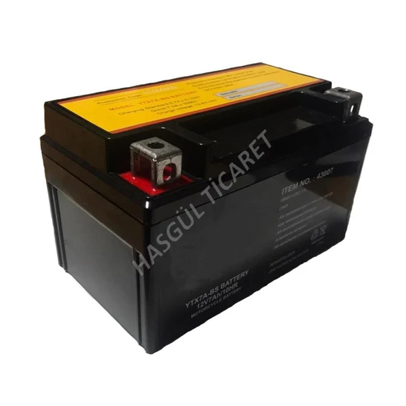 Hsgl Motorsiklet Scooter 12V7Ah YTX7A-BS Yatık Model Akü Monero 50033 - 4