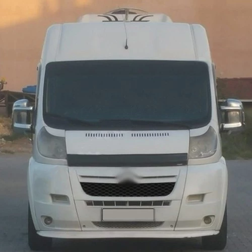 Karva Citroen Jumper Ön Kaput Koruyucu Rüzgarlık Deflektör Akrilik Abs 4mm Parlak Siyah 2006-2014 - 5