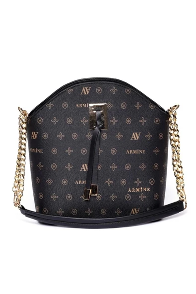 Kadın Omuz Çanta Klasik 102 Siyah Baskılı - Resim 2