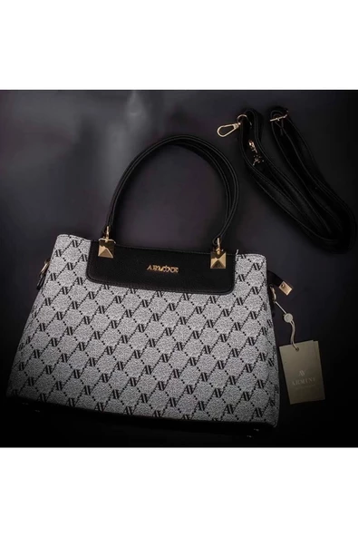 Kadın Omuz Çanta Klasik 206 Gri Noktalı - Resim 4
