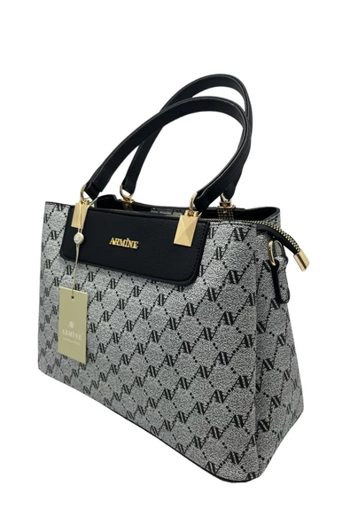 Kadın Omuz Çanta Klasik 206 Gri Noktalı - Resim 2