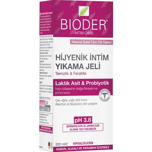 Bioder Intım Care Hijyenik Intim Yıkama Jeli 200 ml