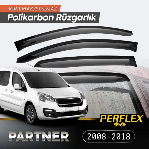 Peugeot Partner Tepee 2008-2018 Cam Rüzgarlığı V2 Düz