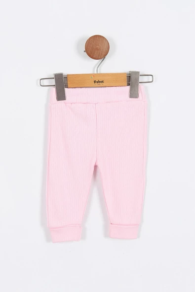 Tavşan Çiçek Desenli Çıtçıtlı Pamuklu Zıbın Uzun Kol Kız Bebek 3'lü Takım Alt Üst Kız Bebek Takım - 12