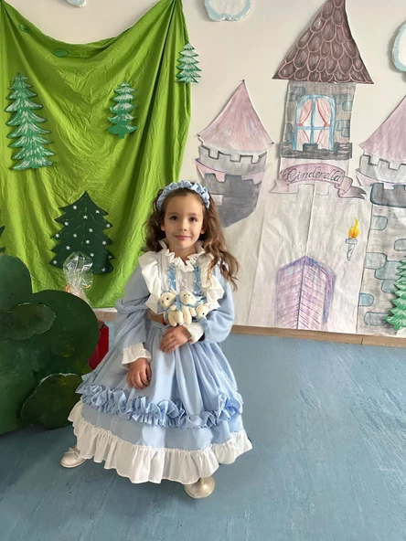 Goldilocks ve üç ayı kostümü, Goldilocks kostümü, Prenses kostümü, Cadılar Bayramı kostümü, Goldilocks temalı. ürün görseli