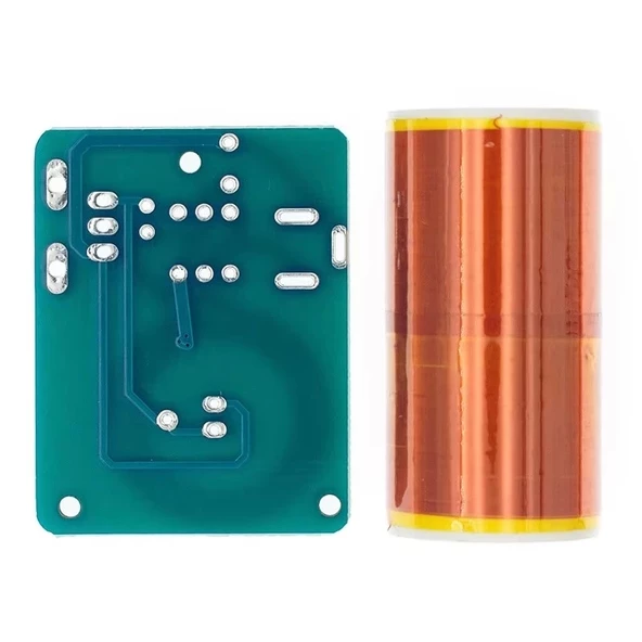 Mini Tesla Bobin Kit Demonte Modül Kablosuz Enerji İletimi BD243 DC 9 / 12V Temassız Elektrik - Resim 5