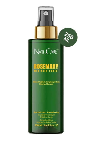 NatuCare Saç Oluşumunu Destekleyen Yoğunlaştırıcı ve Güçlendirici Biberiye Saç Toniği 250ML - 3