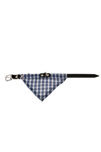 Karlie Deri Bandanalı Boyun Tasması 37CM Mavi ürün görseli