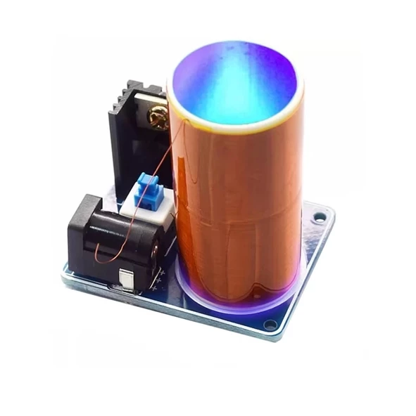 Mini Tesla Bobin Kit Demonte Modül Kablosuz Enerji İletimi BD243 DC 9 / 12V Temassız Elektrik - Resim 3