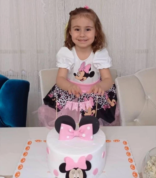 Minnie Mouse Elbise, Kız çocuk Tüllü Elbise, Mickey Mouse Kız Çocuk ELbise - Resim 7
