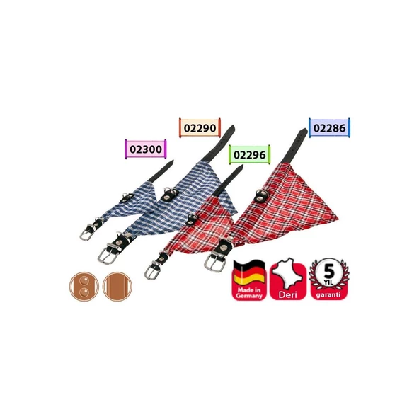 Karlie Deri Bandanalı Boyun Tasması 42CM Mavi ürün görseli