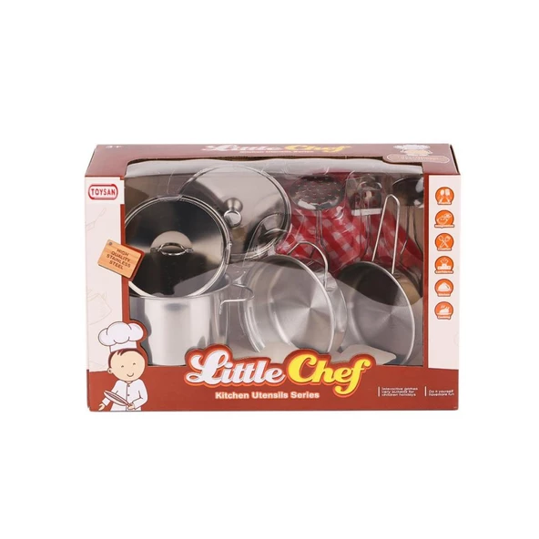 Nessiworld 668-C1 Küçük Şef Metal Tencere Seti -Toysan Oyuncak - 2