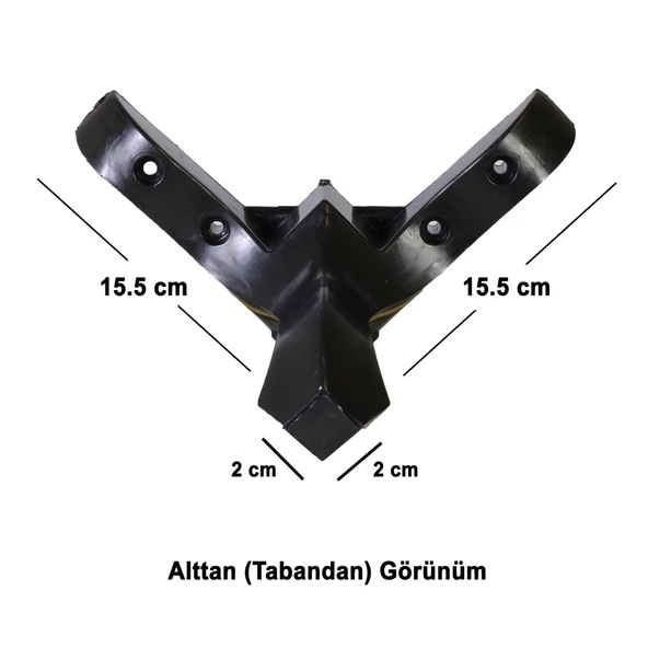 Mobilya Kanepe Masa Puf Sehpa Ayağı Baza Ayakları Siyah 14 Cm (4 ADET) - Resim 4