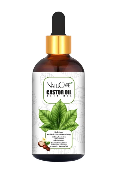 NatuCare Üst Düzey Onarıcı ve Yoğun Nemlendirici Castor Hint Saç Bakım Yağı 100ML - 3