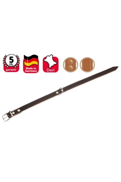 Karlie Deri Boyun Tasma 47CM-18mm Kahverengi