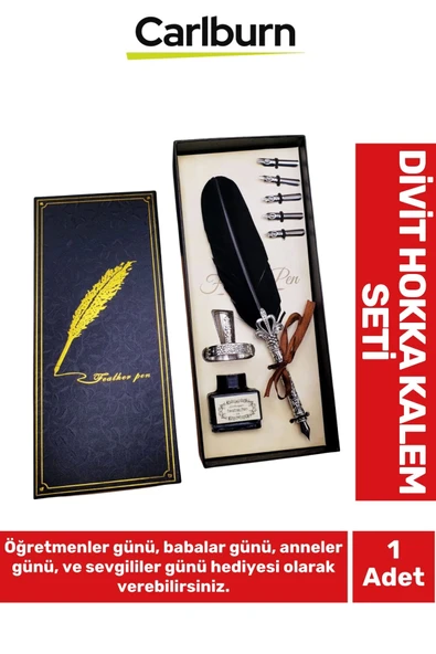 Özel Üretim Konsept Hediyelik Öğretmen Sevgili Arkadaş Babalar Anneler Günü Divit Hokka Kalem Seti