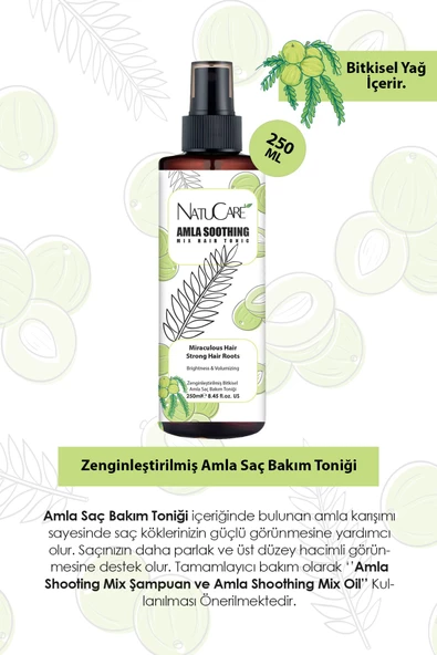 NatuCare Üst Düzey Parlaklık ve Hızlı Uzama Etkili Amla Saç Bakım Toniği 250ML - 2