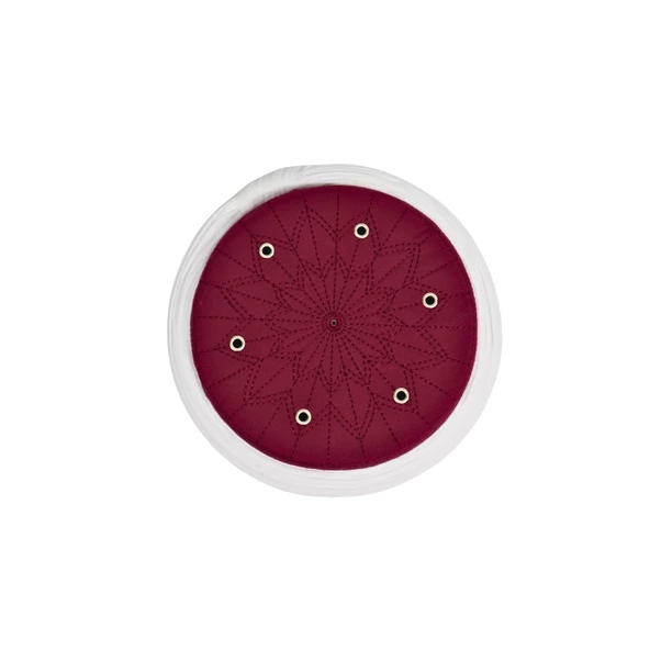 SARIKHANE Talebe Sarığı-Beyaz Kumaş-Bordo Takke-Düz Sarım-Kuş Gözlü-5 metre - 3