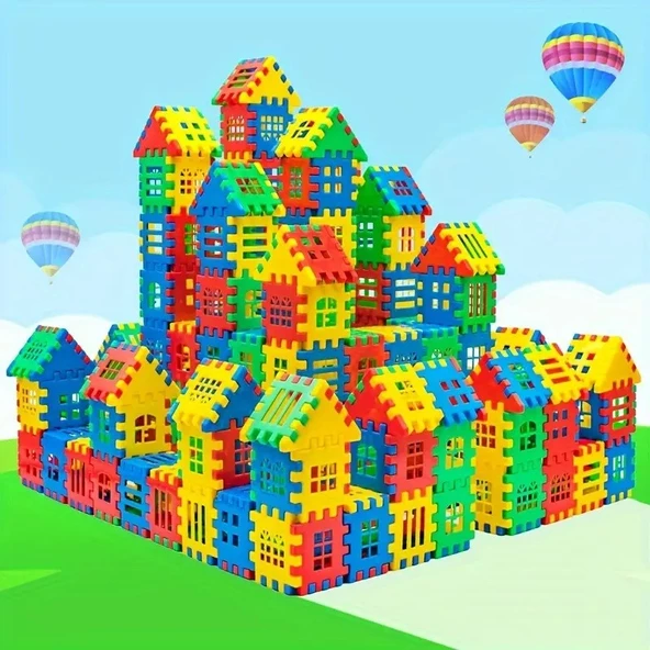 Puzzle City 3d 64 Parça Yapı Ve Tasarım Blokları Eğitici Oyuncak