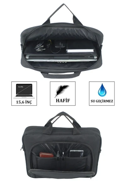 Laptop Bölmeli Evrak El Omuz Çantası Omuz Askılı 15.6 inç case club 2119 - 3