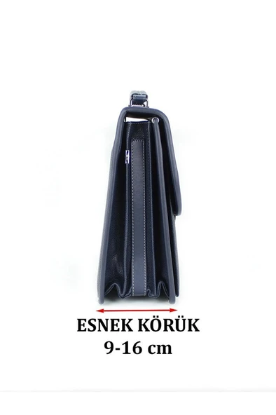 Case Club 2007 Laptop Evrak Çantası 15,6 İnç Kilit Mekanizmalı Omuz Askılı - 4