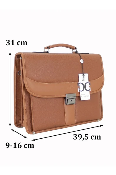 Case Club 2007 Laptop Evrak Çantası 15,6 İnç Kilit Mekanizmalı Omuz Askılı - 5